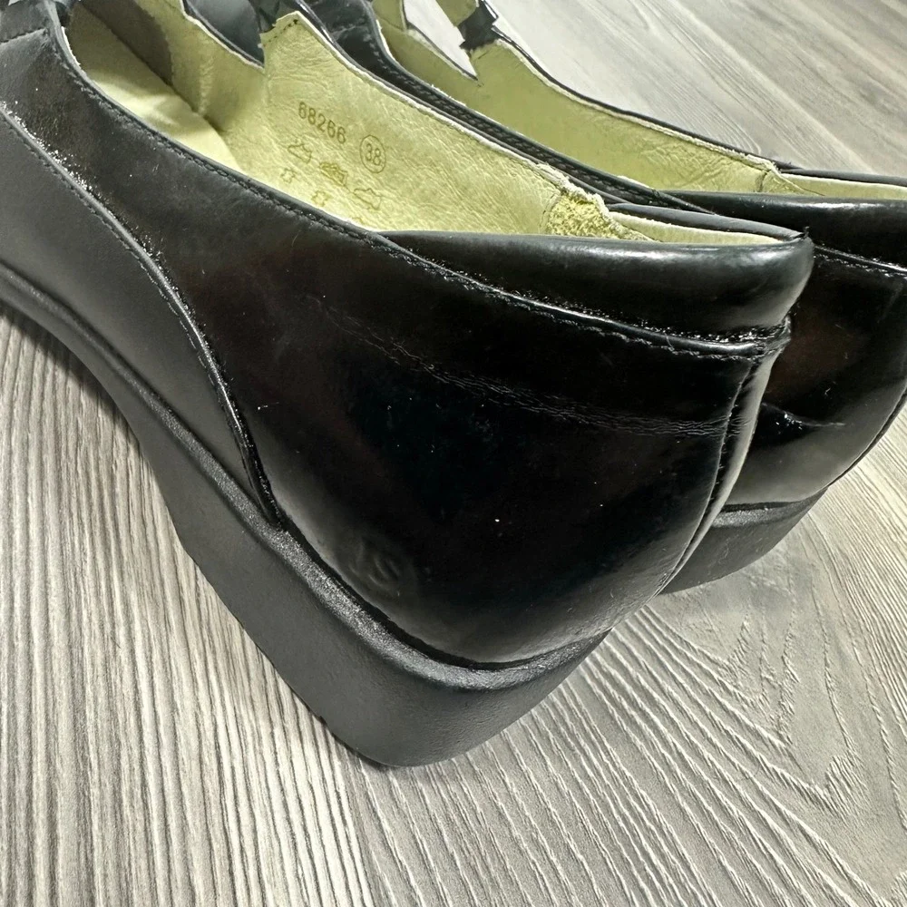 Josef‎ Seibel Black Chunky Flats - SIZE 38 Comfort Sneaker Flat Minimalist